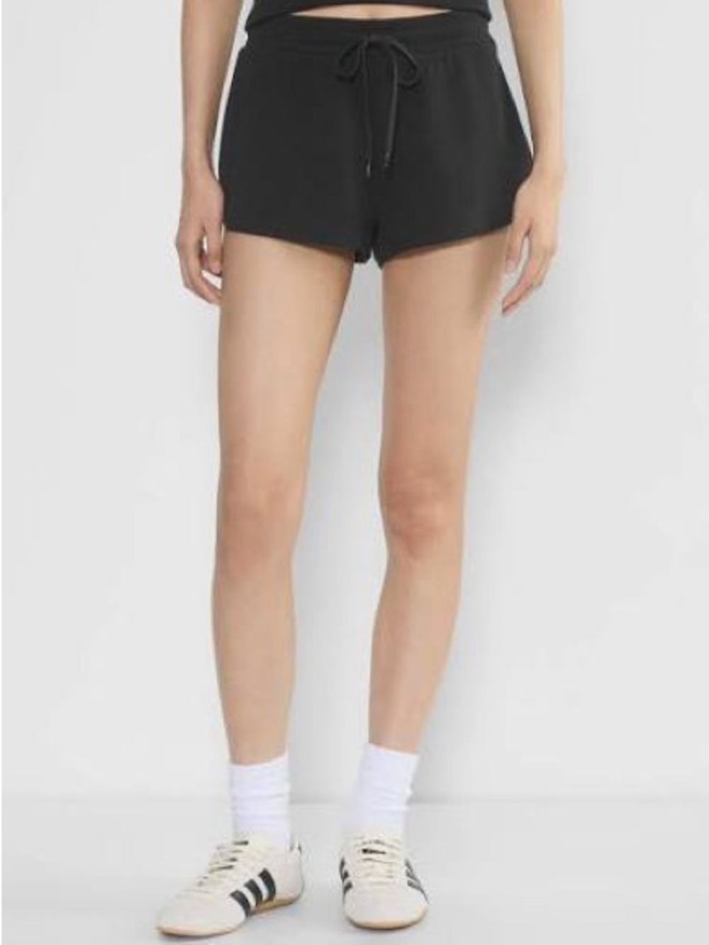 Aritzia Black Homestretch Rib Micro Shorts